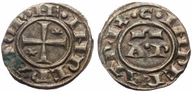 Italy, Sicily, Henry VI with Constance (1194-1197) AR Denaro (Silver, 0.68g, 17mm) Brindisi.
Obv: HE INPERATOR, Cross potent with star in alternating ...