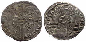 Italy, Venice. Antonio Veniero (Doge, 1382-1400) AR grosso (Silver, 1.78g, 22mm) 
Obv: ANTO? · VENERIO · · S · M · VENETI, DVX, doge standing left and...