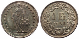 Switzerland, Schweizerische Eidgenossenschaft (Swiss Confederation) 1848-present. 1 Franken 1905 B (Silver, 23 mm, 4.98g)
Obv: Helvetia standing faci...
