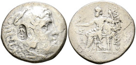 REYES DE MACEDONIA, Alejandro III el Grande. Tetradracma. (Ar. 15,77g/30mm). 212-181 a.C. Pamphylia, Aspendos. (Price 2903). Anv: Cabeza de Heracles a...