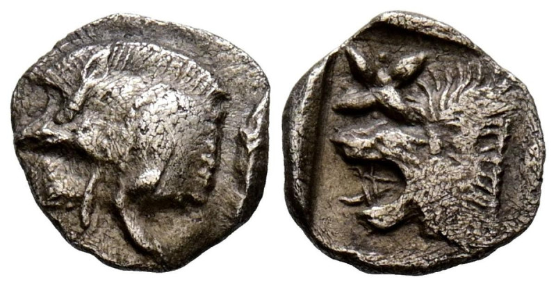 MISIA, Cícico. Hemióbolo. (Ar. 0,38g/8mm). 500-490 a.C. (Klein 265). Anv: Parte ...