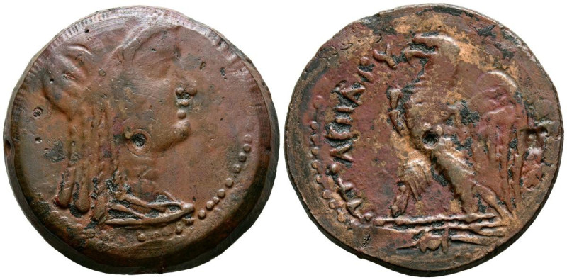 REINO PTOLEMAICO, Ptolomeo V Epiphanes. Ae32. (Ae. 18,04g/32mm). 208-180 a.C. (S...