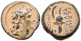 REINO SELEUCIDA, Tryphon. Ae18. (Ae. 4,19g/18mm). 142-138 d.C. Antioquía en Orontes. (Seaby 2034.1; HGC 9, 1061). Anv: Cabeza diademada a derecha. Rev...