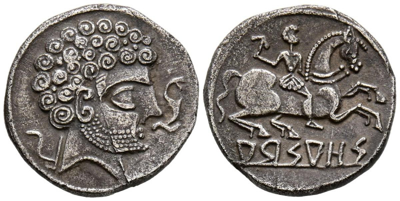 ARSAOS (Zona de Navarra). Denario. (Ar. 3,33g/18mm). 120-80 a.C. (FAB-139). Anv:...