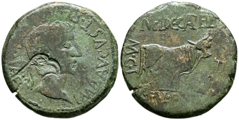 CALAGURRIS (Calahorra, La Rioja). As. (Ae. 10,96g/28mm). 27 a.C-14 d.C. (FAB-420...