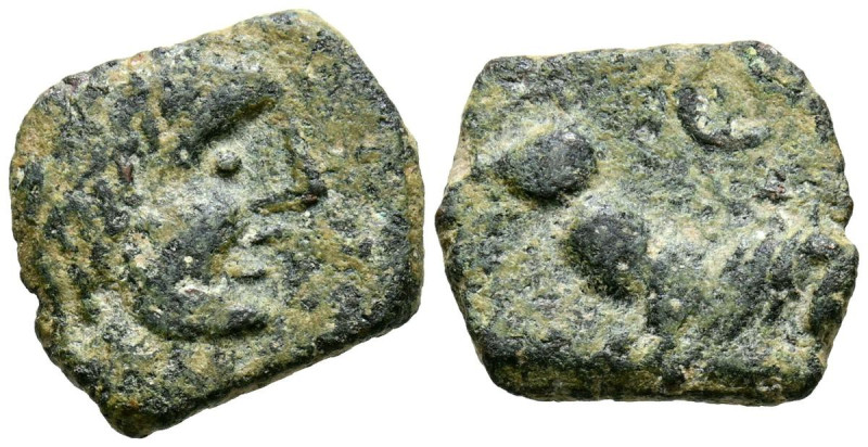 CASTULO (Cazorla, Jaén). Sextante. (Ae. 2,52g/16mm). 180 a.C. (FAB-746). Anv: Ca...