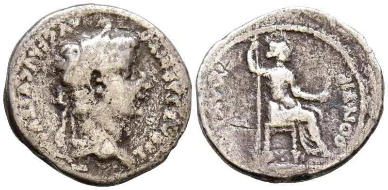 TIBERIO. Denario. (Ar. 3,43g/20mm). 14-37 d.C. Lugdunum. (RIC 30). Anv: Cabeza l...