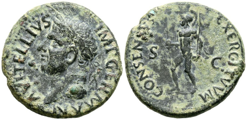 VITELIO. As. (Ae. 11,20/28mm). 69 d.C. Tarraco. (Ric-40). (Bmcre-99/102). Anv.: ...