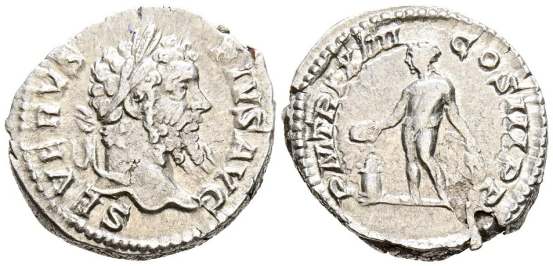 SEPTIMO SEVERO. Denario. (Ar. 3,37g/19mm). 200-201 d.C. Roma. (RIC 195). Anv: Bu...