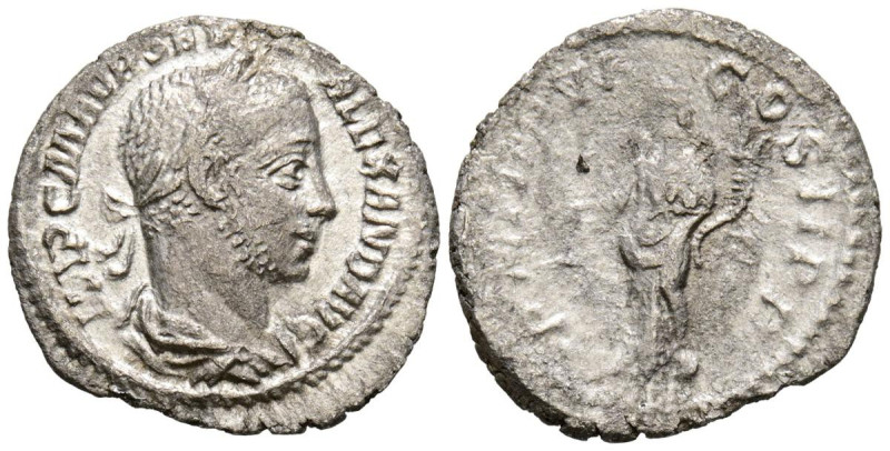 ALEJANDRO SEVERO. Denario. (Ar. 1,63g/19mm). 227 d.C. Roma. (RIC 64). Anv: Busto...