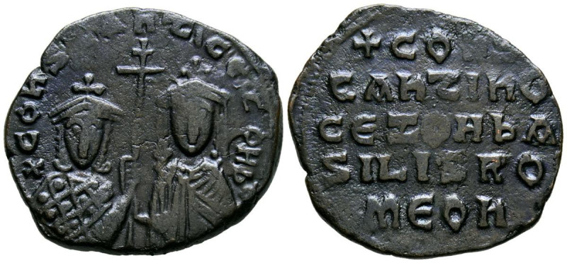 CONSTANTINO VII y ZOE. Follis. (Ae. 6,14g/26mm). 913-959 d.C. Constantinopla. (S...