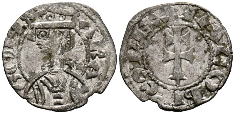 JAIME I (1213-1276). Dinero. (Ve. 1,05g/18mm). Aragón. (Cru. V.S. 318). Anv: Efi...