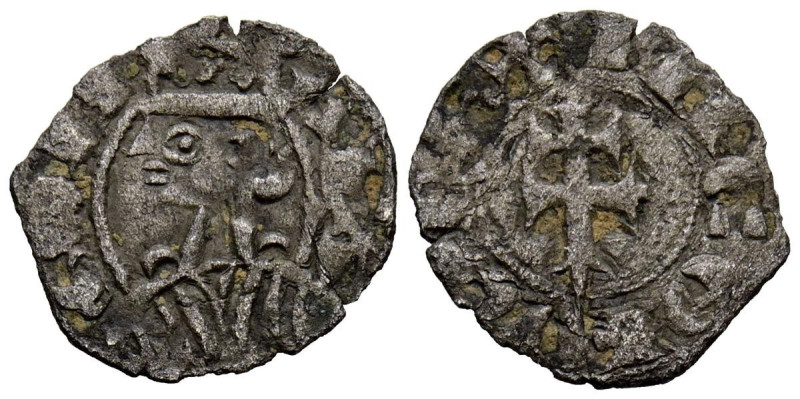 JAIME I (1213-1276). Óbolo. (Ve. 0,33g/13mm). Aragón. (Cru. V.S 319). Anv: Efigi...