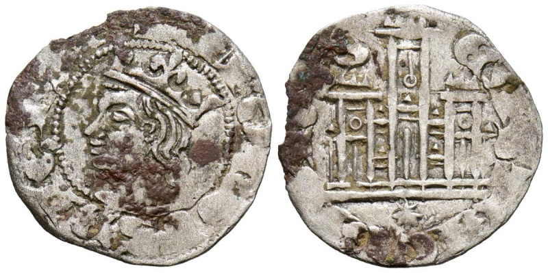 ALFONSO XI (1312-1350). Dinero Coronado/Cornado. (Ve. 0,84g/18mm). Coruña. (Impe...