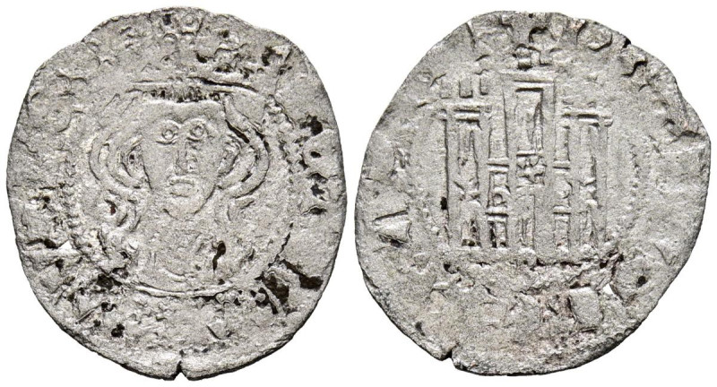 PEDRO I (1350-1368). Dinero coronado/Cornado. (Ve. 0,65g/20mm). Burgos. (Imperat...