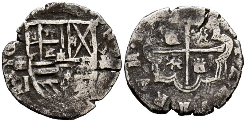 FELIPE II (1556-1598). 1 Real. (Ar. 3,22g/22mm). 1591. Segovia. (Cal-2019-No cit...