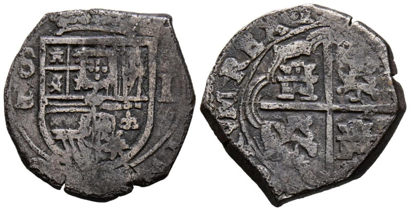 FELIPE III (1598-1621). 1 Real. (Ar. 3,18g/18mm). Fecha no visible. Sevilla B. (...