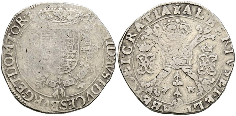 ALBERTO E ISABEL (1598-1621). 1 Patagón. (Ar. 27,87g/41mm). S/D. Tournai. (Vicen...