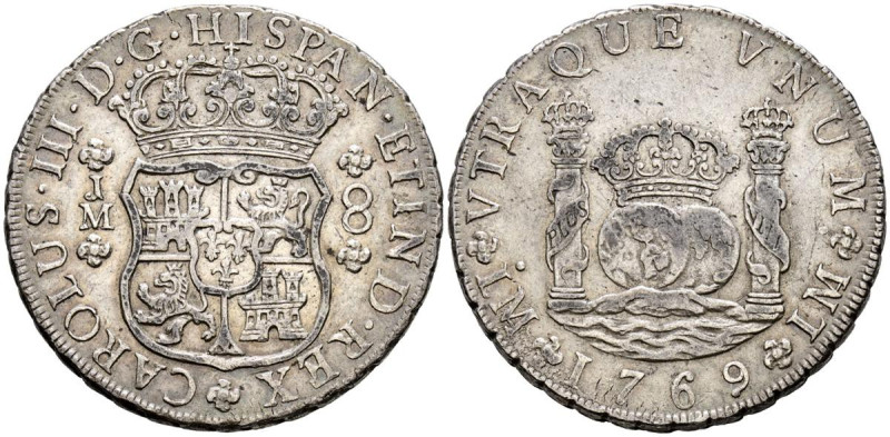 CARLOS III (1759-1788). 8 Reales. (Ar. 26,85g/39mm). 1769. Lima JM. (Cal-2019-10...