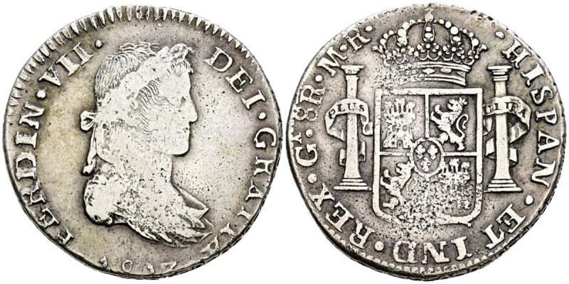 FERNANDO VII (1808-1833). 8 Reales. (Ar. 27,03g/39mm). 1813. Guadalajara MR. (Ca...