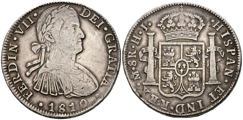 FERNANDO VII (1808-1833). 8 Reales. (Ar. 26,84g/40mm). 1810. Mexico HJ. (Cal-201...