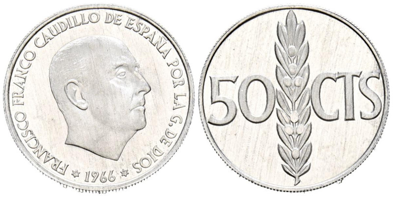 ESTADO ESPAÑOL (1936-1975) 50 Céntimos (Al. 0,97g/20mm). 1966 *19-75. Madrid. (C...