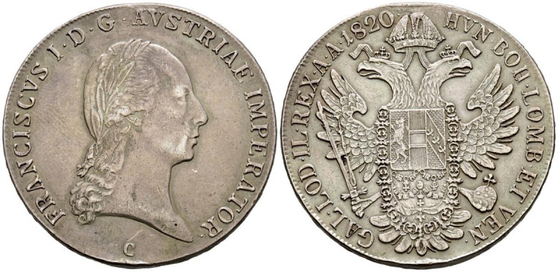 AUSTRIA. 1 Thaler (Ar. 27,90g/40mm). 1820. Francisco I. Praga C. (Km#2162). MBC/...