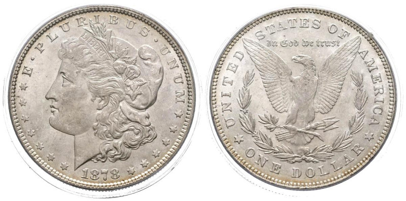 ESTADOS UNIDOS. 1 Dollar (Ar. 26,73g/38mm)*. 1878. Philadelphia. 7/8 TF Strong. ...