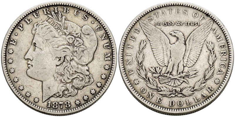 ESTADOS UNIDOS. 1 Dollar. (Ar. 26,45g/38mm). 1878. Philadelphia. (Km#110). MBC.