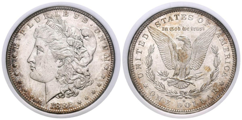 ESTADOS UNIDOS. 1 Dollar (Ar. 26,73g/38mm)*. 1882. Nueva Orleans O-S. VAM-5. Bro...