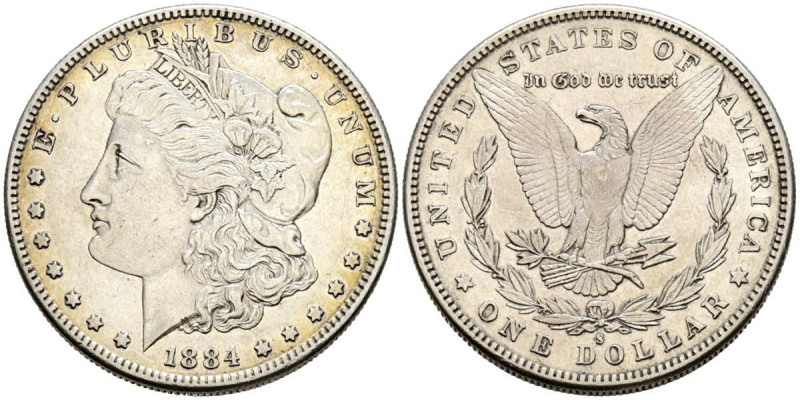 ESTADOS UNIDOS. 1 Dollar. (Ar. 26,67g/38mm). 1884. San Francisco S. (Km#110). MB...