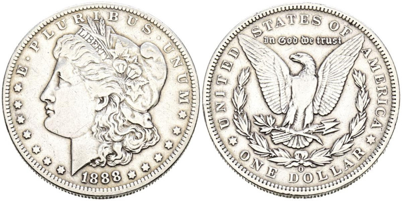 ESTADOS UNIDOS. 1 Dollar. (Ar. 26,54g/38mm). 1888. Nueva Orleans O. (Km#110). MB...