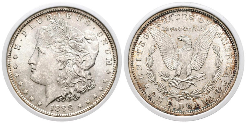 ESTADOS UNIDOS. 1 Dollar (Ar. 26,73g/38mm)*. 1888. Philadelphia. VAM-11 DBL EAR....