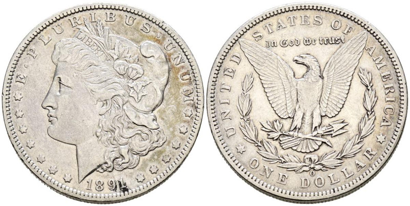 ESTADOS UNIDOS. 1 Dollar. (Ar. 26,70g/38mm). 1891. Nueva Orleans O. (Km#110). MB...