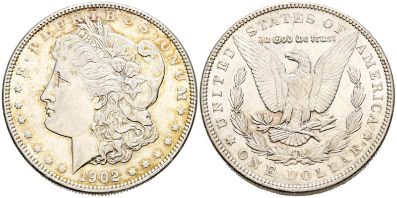 ESTADOS UNIDOS. 1 Dollar. (Ar. 26,75g/38mm). 1902. Philadelphia. (Km#110). MBC+.