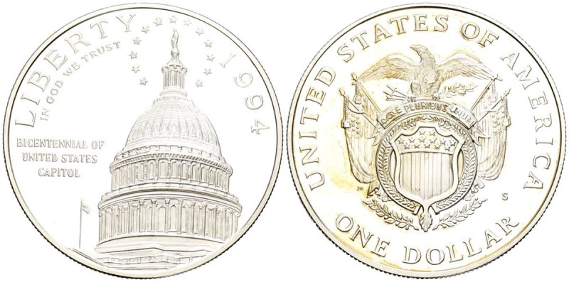 ESTADOS UNIDOS. 1 Dollar. (Ar. 26,60g/38mm). 1994. San Francisco S. Bicentenario...