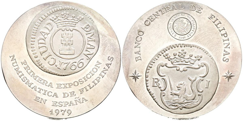 FILIPINAS. 1ª Exposición Numismática de Filipinas en España. (Ar. 37,96g/42mm). ...