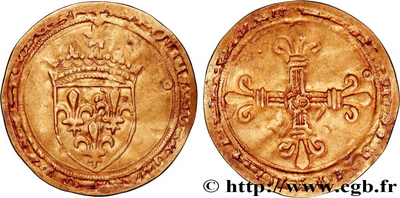 LOUIS XII, FATHER OF THE PEOPLE
Type : Écu d'or au soleil 
Date : 25/04/1498 
Mi...