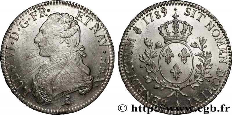 LOUIS XVI
Type : Écu aux branches d'olivier 
Date : 1789 
Mint name / Town : Par...