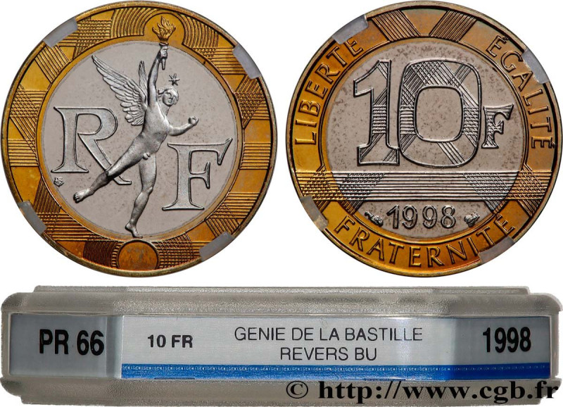 V REPUBLIC
Type : 10 francs Génie de la Bastille, Avers BE / Revers BU 
Date : 1...