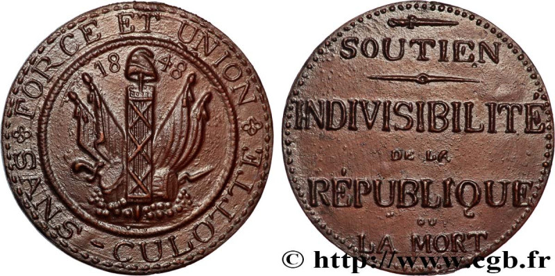 SECOND REPUBLIC
Type : Médaille, Sans-Culotte 
Date : 1848 
Metal : bronzed tin ...