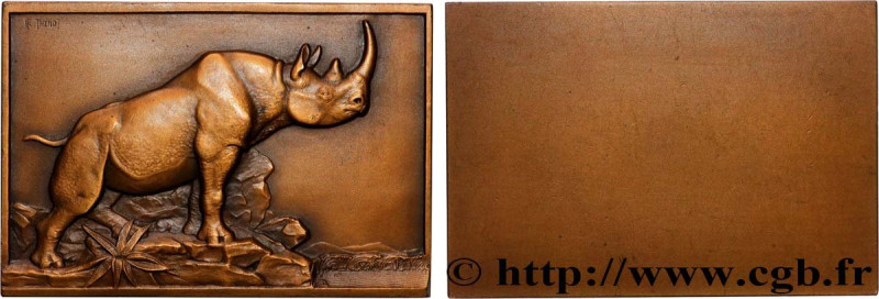 ANIMALS
Type : Plaquette animalière - le Rhinocéros 
Date : (1931) 
Metal : bron...