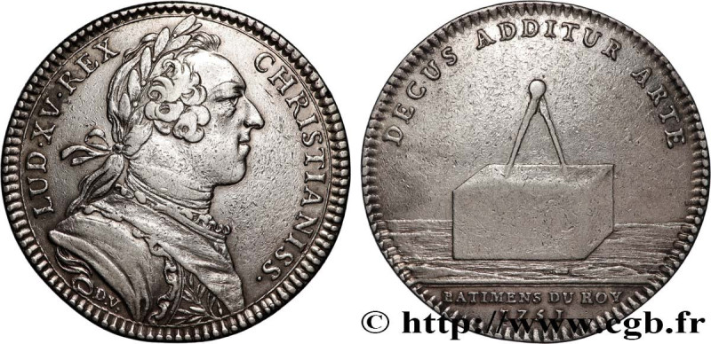 BÂTIMENTS DU ROI
Type : BATIMENTS DU ROI 
Date : 1751 
Metal : silver 
Diameter ...