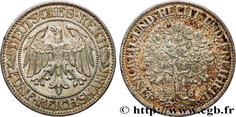 GERMANY
Type : 5 Reichsmark 
Date : 1928 
Mint name / Town : Stuttgart 
Quantity...