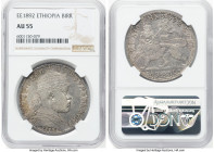 Menelik II Birr 1892 AU55 NGC, Paris mint, KM19, Gill-Y-10. HID09801242017 © 2024 Heritage Auctions | All Rights Reserved