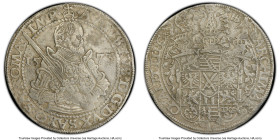 Saxony-Albertine. August I Thaler 1573-HB XF Details (Environmental Damage) PCGS, Dresden mint, KM-MB208, Dav-9798. HID09801242017 © 2024 Heritage Auc...