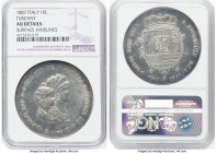 Tuscany. Carlo Ludovico & Maria Louisa 10 Lire 1807 AU Details (Surface Hairlines) NGC, Florence mint, KM-C49.2, Dav-152, Pag-27. HID09801242017 © 202...