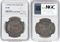 Ferdinand VI 8 Reales 1759 Mo-MM VF30 NGC, Mexico City mint, KM104.2. Amply detailed for the assigned grade. HID09801242017 © 2024 Heritage Auctions |...