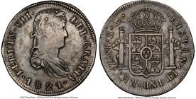 Zacatecas. Ferdinand VII "Royalist" 8 Reales 1821-RG XF Details (Cleaned) NGC, Zacatecas mint, KM111.5, Cal-1465. "HISPAN" variety. HID09801242017 © 2...