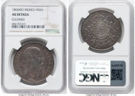 Maximilian Peso 1866-Mo AU Details (Cleaned) NGC, Mexico City mint, KM388.1. HID09801242017 © 2024 Heritage Auctions | All Rights Reserved
